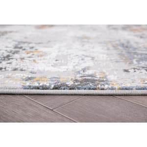 Elena Blue 8 ft. x 10 ft. Distressed Area Rug