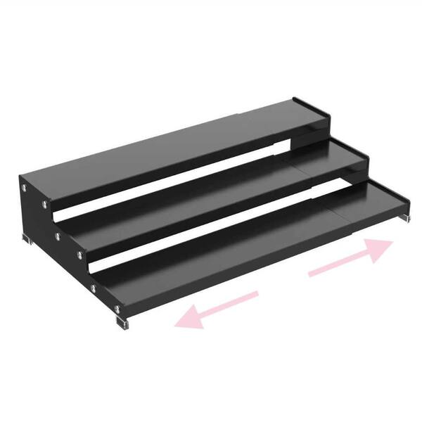 3-Tier Expandable Metal Step Can Organizer and Spice Rack for Kitchen Counter or Cabinet, 9.45 in. x