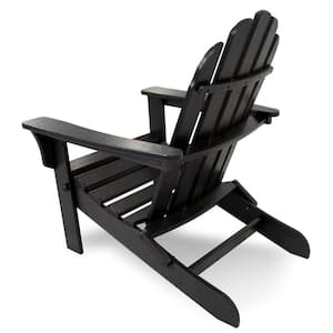 Cape Cod Charcoal Black Folding Plastic Adirondack Chair