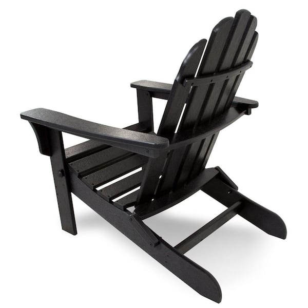 Cape Cod Charcoal Black Folding Plastic Adirondack Chair