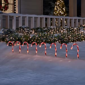 16.5 in. Candy Cane LED Pathway Lights (8-Pack)