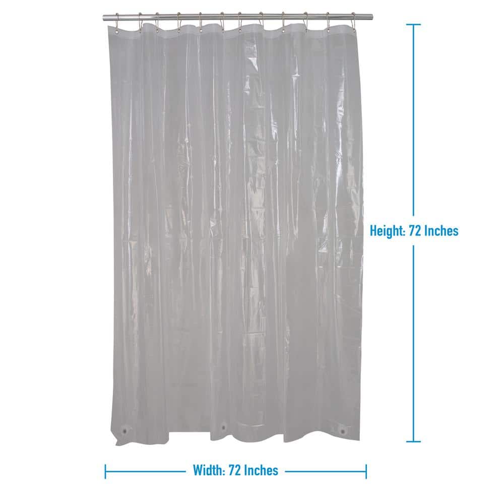 Eco-Friendly Clear PEVA Shower Curtain Liner with Rust Resistant Grommets