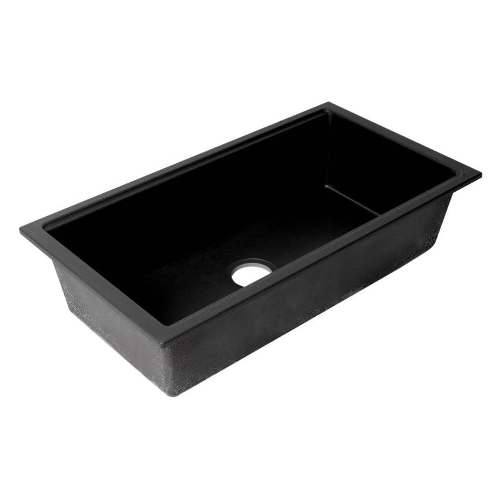 34'' Matte Black Granite Composite Undermount Kitchen Sink
