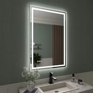 24 in. W x 36 in. H Frameless LED Single Bathroom Vanity Mirror in Polished Crystal