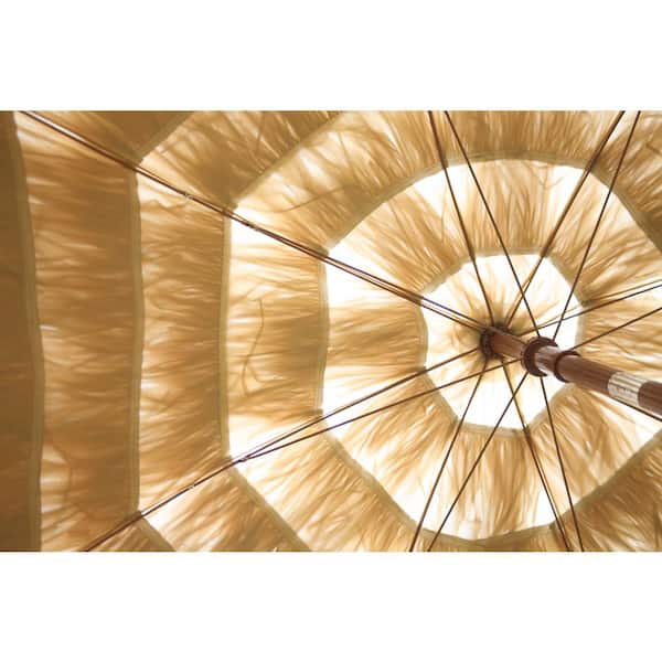 6.5 ft. Steel Market Hawaiian Style Palapa, Tiki Thatch Beach, Patio Umbrella in Natural Hula