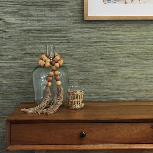 Woodland Green Sisal Authentic Grasscloth Handwoven Unpasted Textured Wallpaper Roll (Covers 72 sq. ft.)