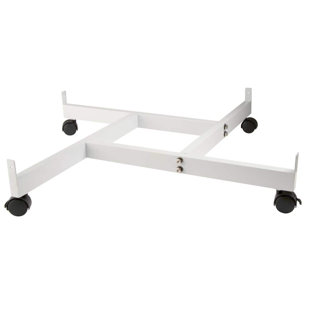 24 in. White Grid Panel 4-Way Base