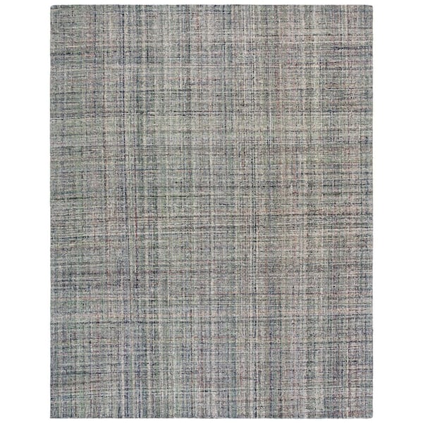Abstract 8 ft. x 10 ft. Gray/Black Classic Marle Area Rug