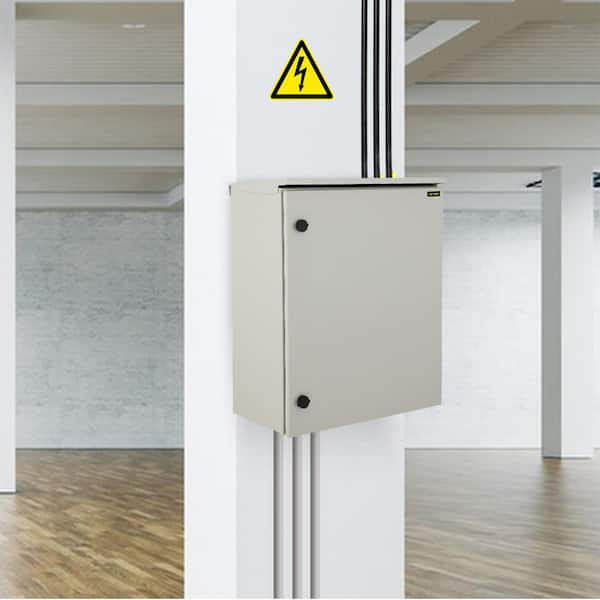 Electrical Enclosure, 24 x 24 x 12 in., NEMA 4 Outdoor Enclosure, IP65 Waterproof & Dustproof Cold-Rolled Carbon Steel