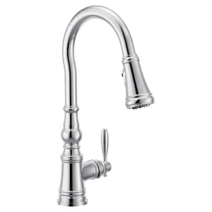 Weymouth Single Handle Pull-Down Sprayer Kitchen Faucet with Optional 3- in -1 Water Filtration in Chrome