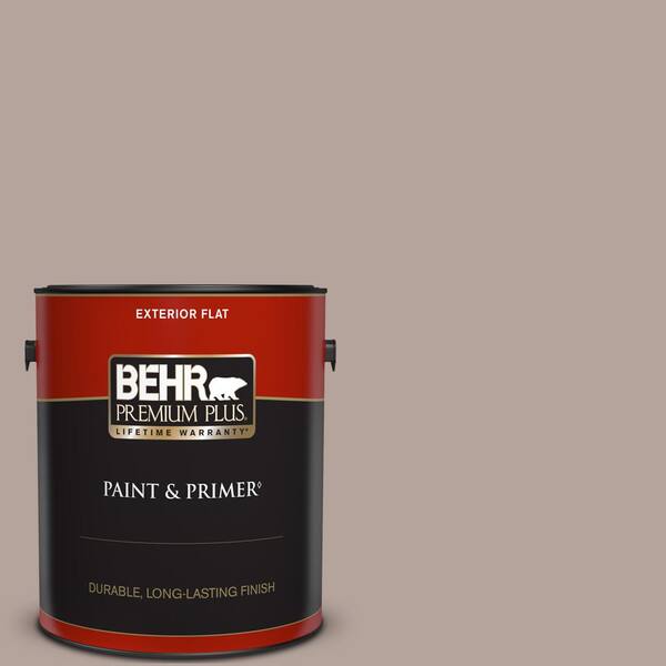 BEHR PREMIUM PLUS 1 gal. #BNC-12 Mauvelous Flat Exterior Paint & Primer