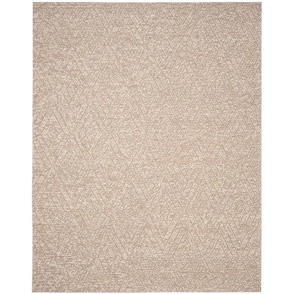 Natura 10 ft. x 14 ft. Beige Solid Color Diamonds Area Rug