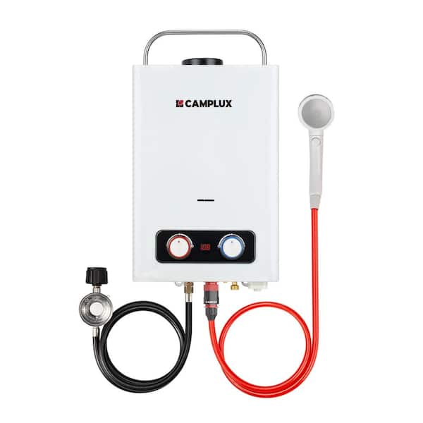 CAMPLUX Pro 1.58 GPM 41,000 BTU Outdoor Portable Propane Tankless Water Heater with LED Display
