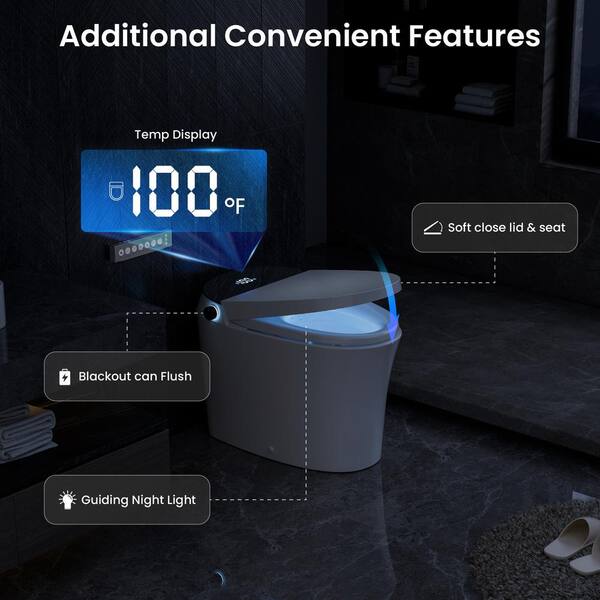 Casta Diva Smart Bidet Toilet with Auto Dual Flush & Night Light