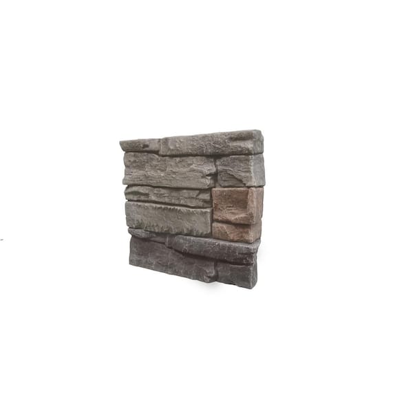 GenStone Stacked Stone Kenai 12 in. x 12 in. Faux Stone Siding Sample