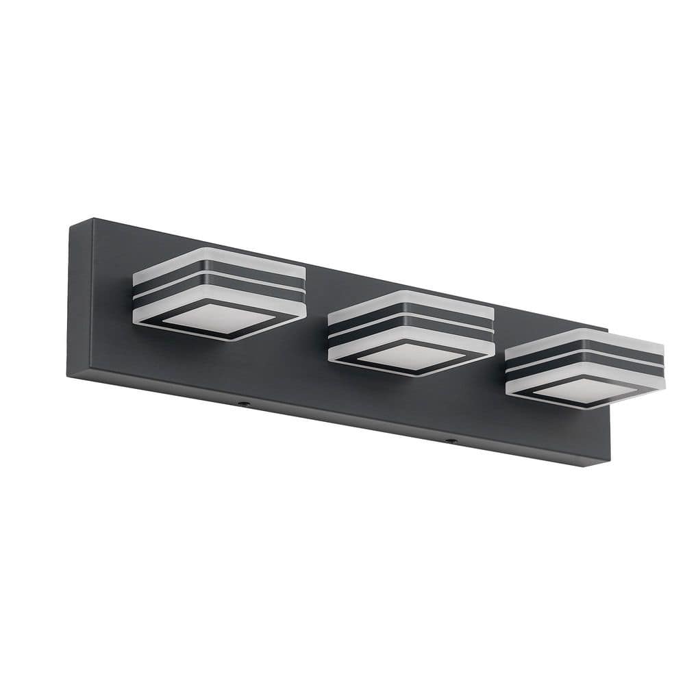 19.7 in. 3 Sand Black Vanity Light with Acrylic Shades price history on PriceWatchPro