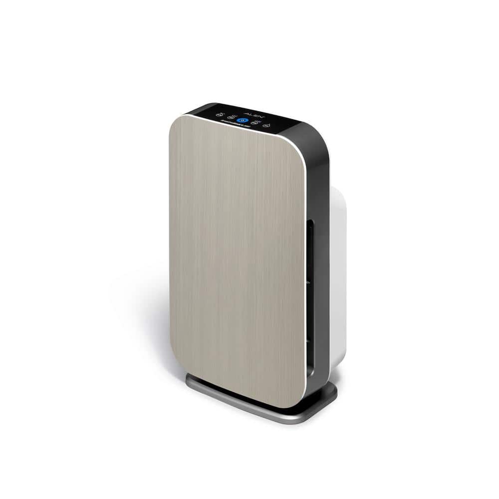 Graphite HEPA Tower Air Purifier with Brushed Stainless Finish
