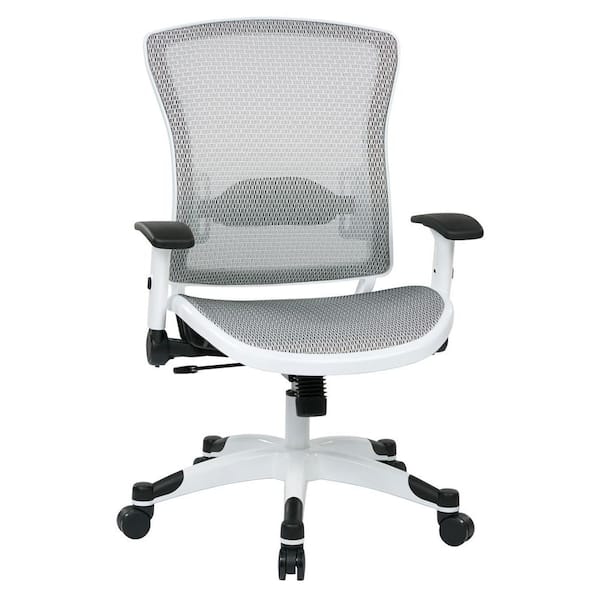 Office Star Products White and Grey Manager Office Chair