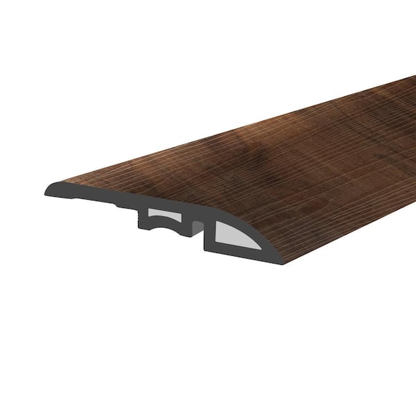 Lucida Surfaces Gluecore Angled Walnut 1-3/4 in. W x 47-1/4 in. L x 0.27 in. T Vinyl Reducer Molding Trim