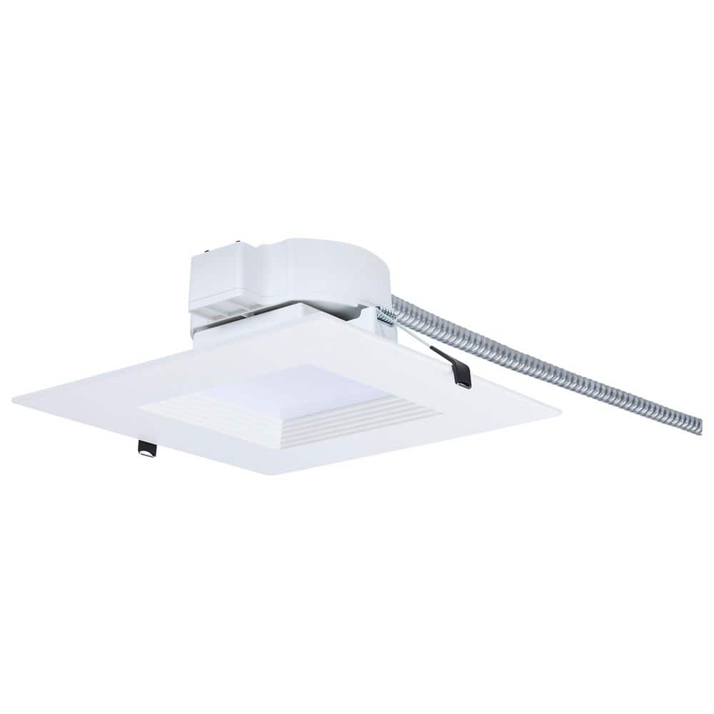 8 in. 25. 5W CCT Selectable Square LED Commercial Downlight Dual Dimming Integrated LED Recessed Light Trim 120-347 Volt price history on PriceWatchPro