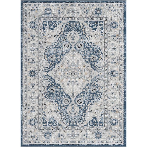 Kingsbury Navy 8 ft. x 10 ft. Indoor Area Rug