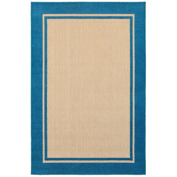 Bondi Blue 8 ft. x 11 ft. Outdoor Patio Area Rug
