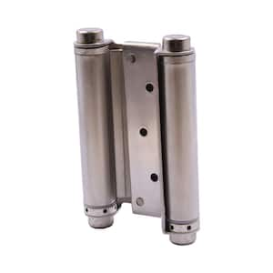 Everbilt 3 in. Square Radius Satin Nickel Double Action Spring Door Hinge  14971 - The Home Depot