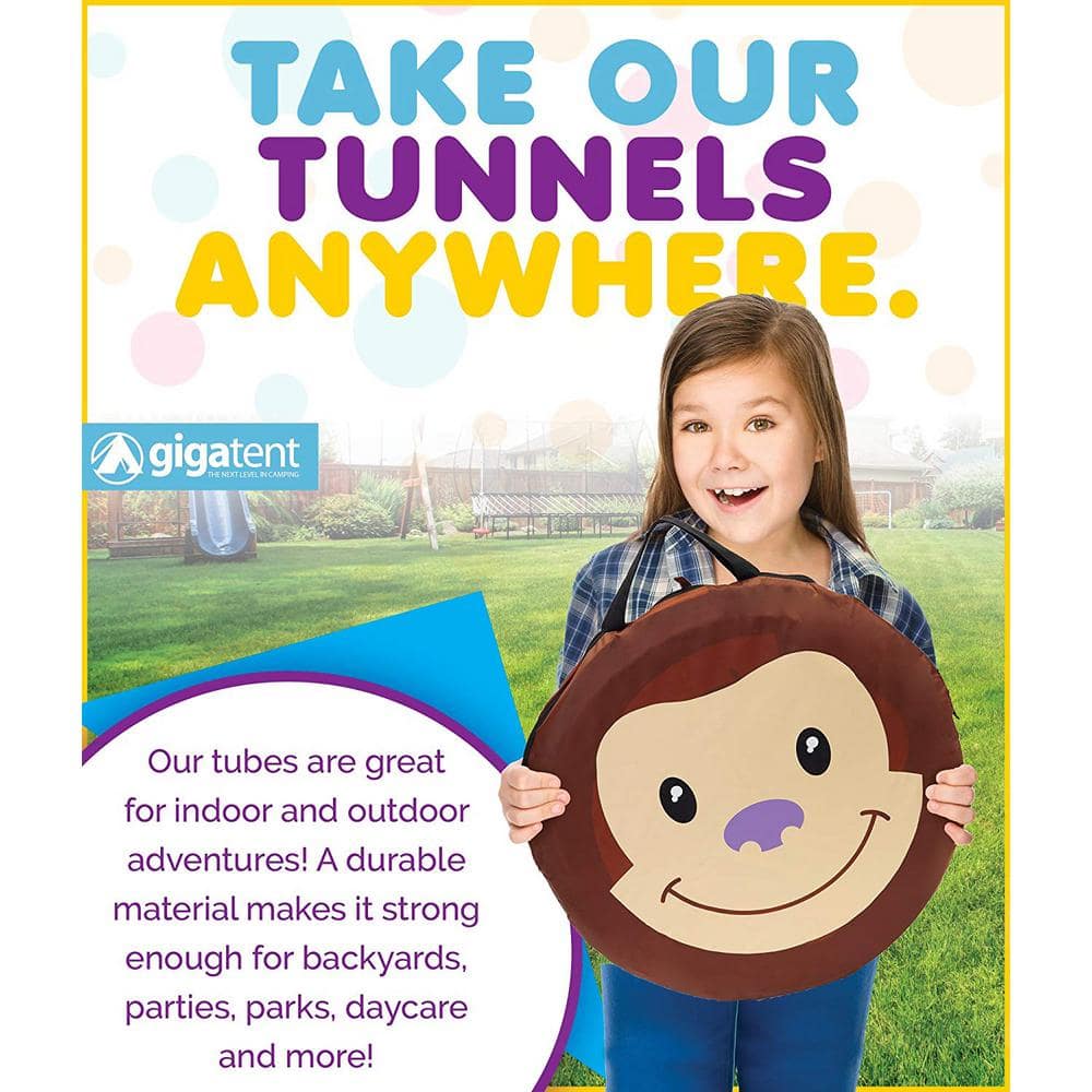 Brown Weatherproof Fiberglass and Polyester Play Tunnel