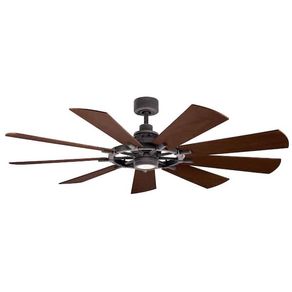 Kichler Gentry 65 In Integrated Led, Best Ceiling Fan With Light And Wall Control