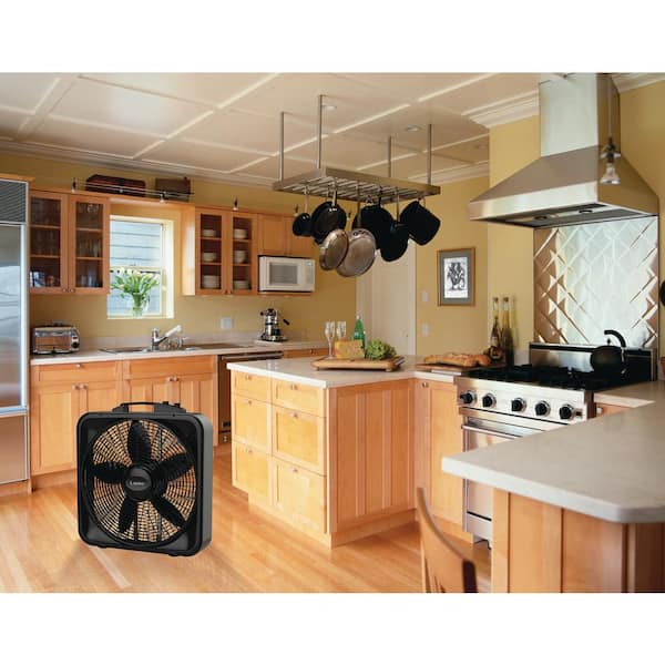 Lasko Weather-Shield Select 20 in. 3-Speed Box Fan with Thermostat