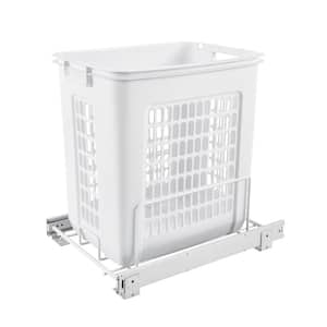 19.25 in. H x 14.25 in. W x 20 in. D Deep White Polymer Pull-Out Hamper with Full-Extension Slides