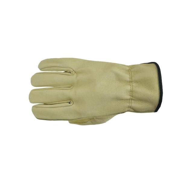 Washable Leather 3-Pair Pack G & F 2002 Grain Pigskin Leather Work Gloves 