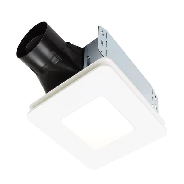 Room Side Series White 80-CFM Room Side Installation Bathroom Exhaust Fan with Light Humidity Sensing Energy Star