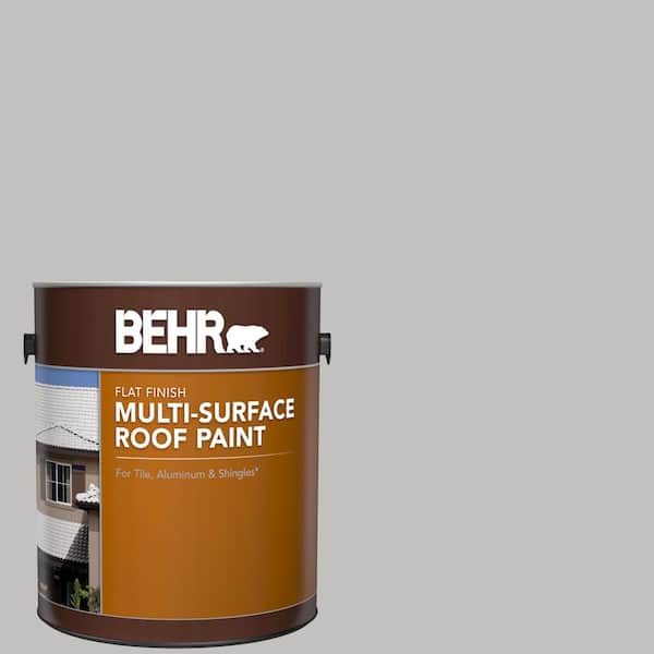 BEHR 1 gal. #RP-11 Gravel Gray Flat Multi-Surface Exterior Roof Paint