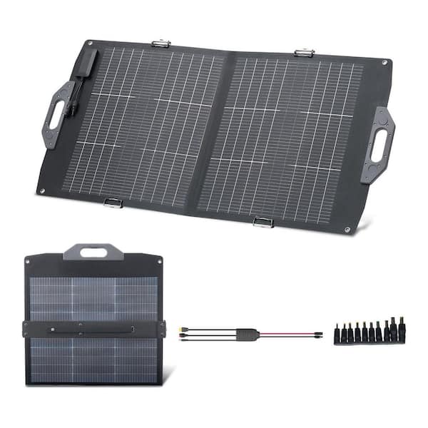 100W Bifacial Solar Panel, 16BB N-Type Foldable Mono Solar Panel Charger 24% Efficiency, Portable MC4 Output 2025 update