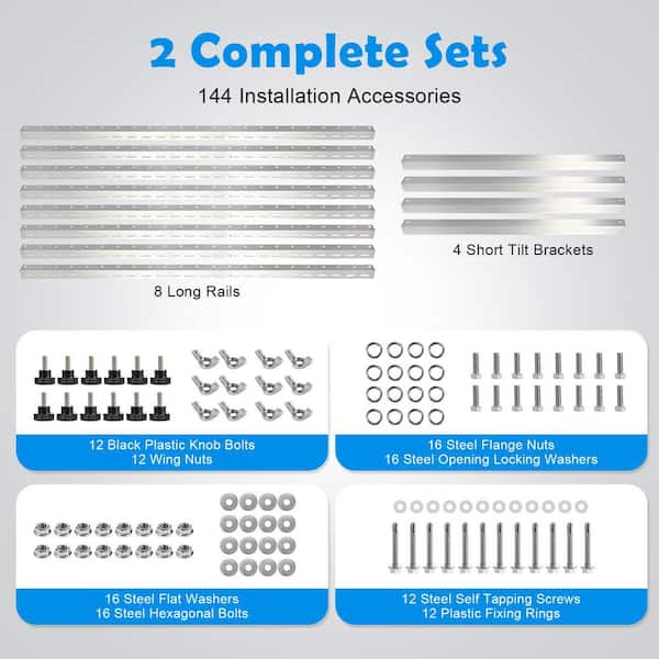 Laybus 2 Sets 45 in. x 0.12 in. Aluminum Alloy Roof Safety Tool