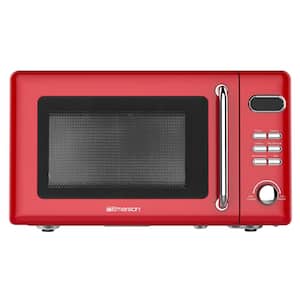 Retro 0.7 Cu Ft, 700W Touch Control, Red Microwave Oven