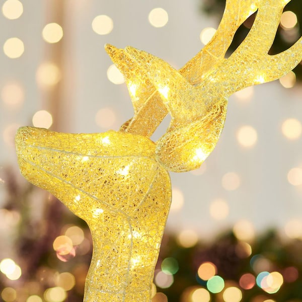 Sparkle Foam Gold Bows (3 Sizes) - Holiday Decorations and Ornaments