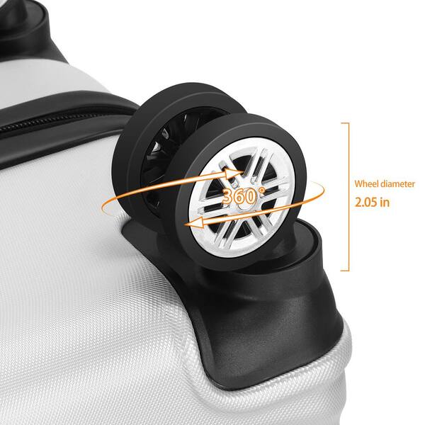 HIKOLAYAE 3 Piece Luggage Set Suitcase Spinner Hardshell