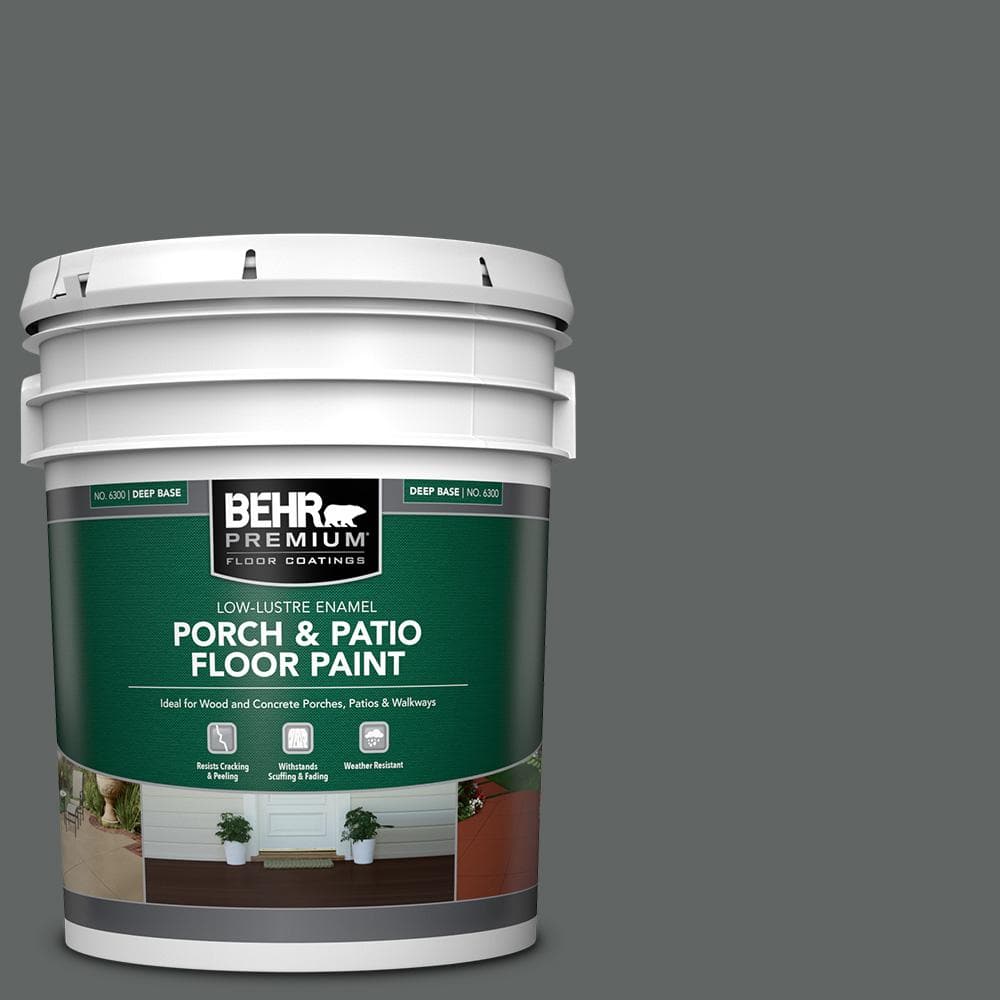 5 gal. #BXC-41 Charcoal Low-Lustre Enamel Interior/Exterior Porch and Patio Floor Paint