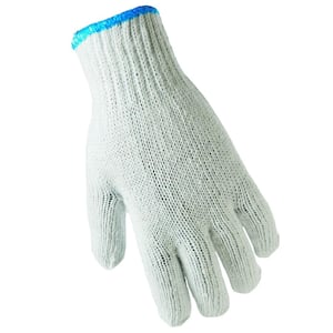 Fits All White String Knit Gloves
