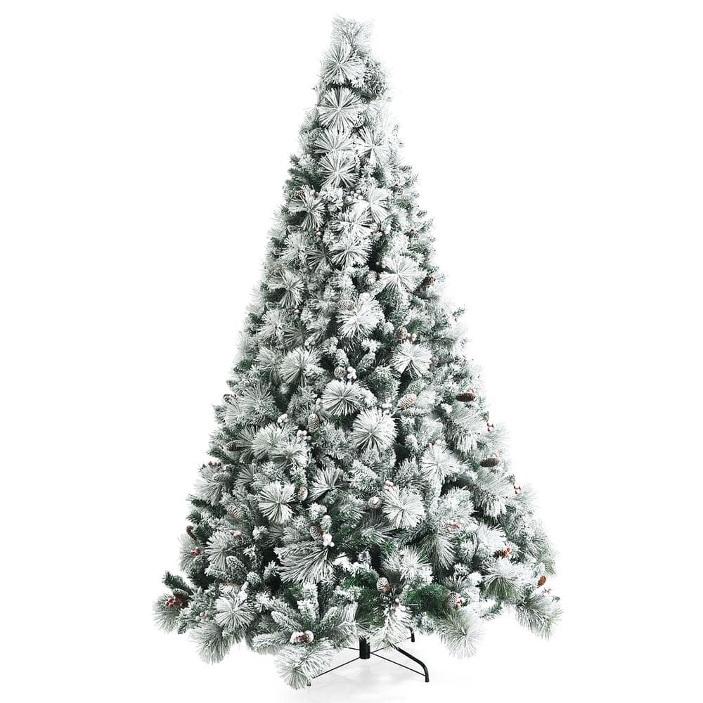 Reviews for Costway 8ft Snow Flocked Artificial Christmas Tree Glitter