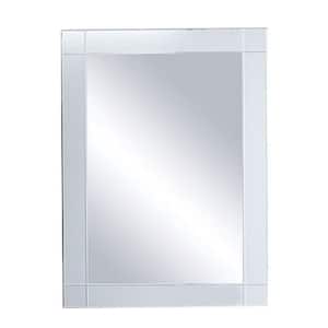 Rolalla 22.25 in. x 30.25 in. Surface-Mount Medicine Cabinet in White with Framed Mirror Door