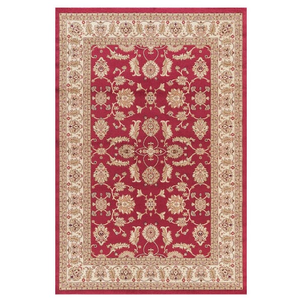 Concord Global Trading Jewel Antep Red 5 ft. x 8 ft. Area Rug