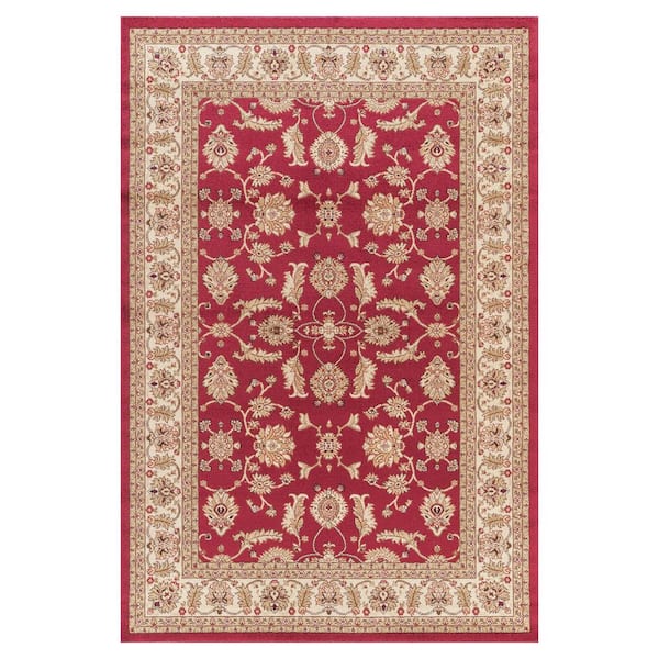 Concord Global Trading Jewel Antep Red 8 ft. x 10 ft. Area Rug