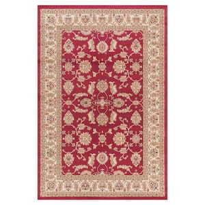 Jewel Collection Antep Red Rectangle Indoor 9 ft. 3 in. x 12 ft. 6 in. Area Rug