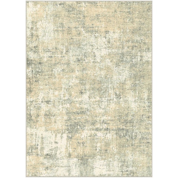 Morocco Beige/Gray 8 ft. x 10 ft. Modern Abstract Area Rug