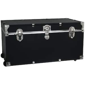 Seward 31 in. Trunk with Wheels and Lock, Black