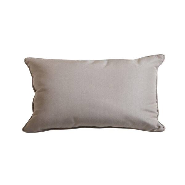 RST Brands Taupe 13 in. x 20 in. Outdoor Lumbar Pillow
