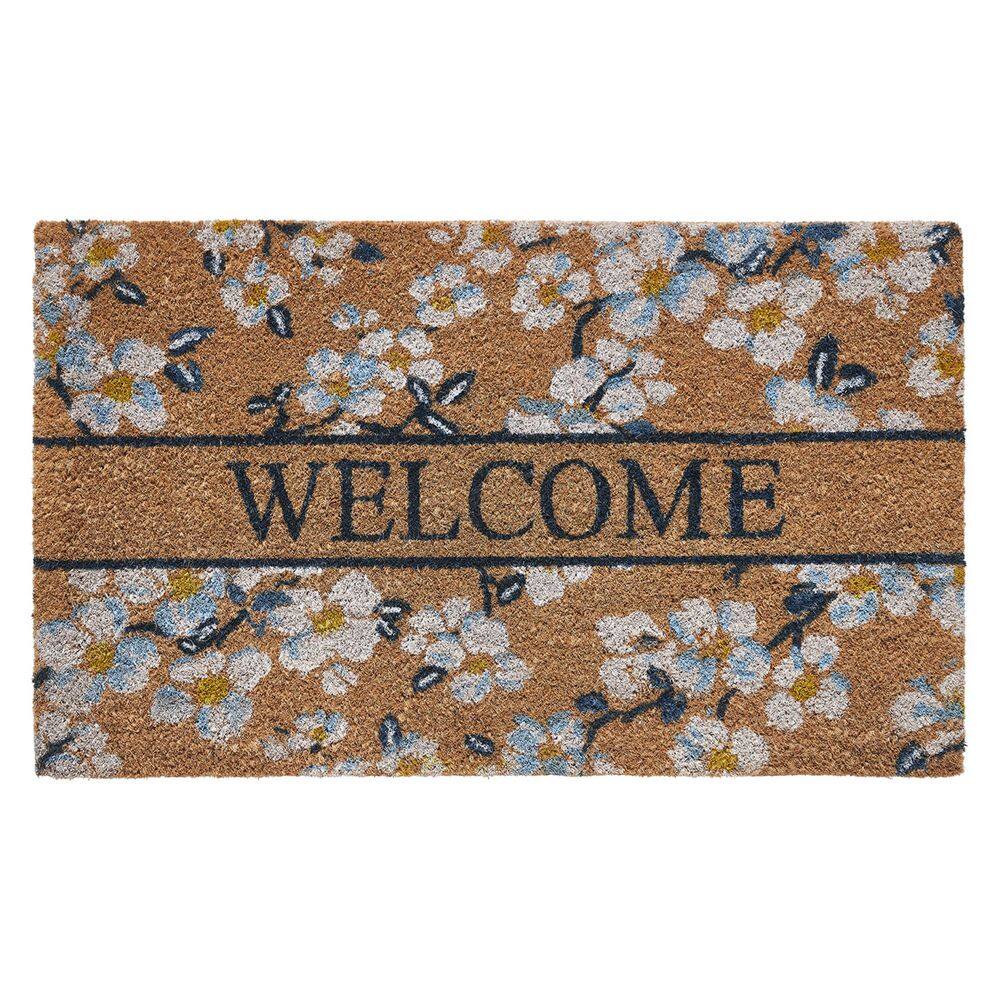 Iona Welcome White 17.5 in. x 30 in. Coir Non-Slip Outdoor Door Mat price history on PriceWatchPro